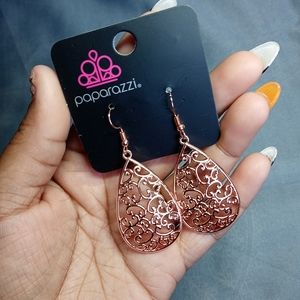 Paparazzi Rose Gold Wired Vine Earrings